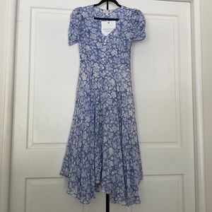 LoveShackFancy Blue Floral Dress Size 2